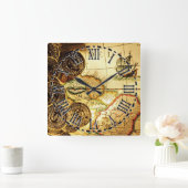 Pirates Gold Treasure Map Wall klok (Huis)