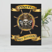 Pirates Party Uitnodiging (Staand voorkant)