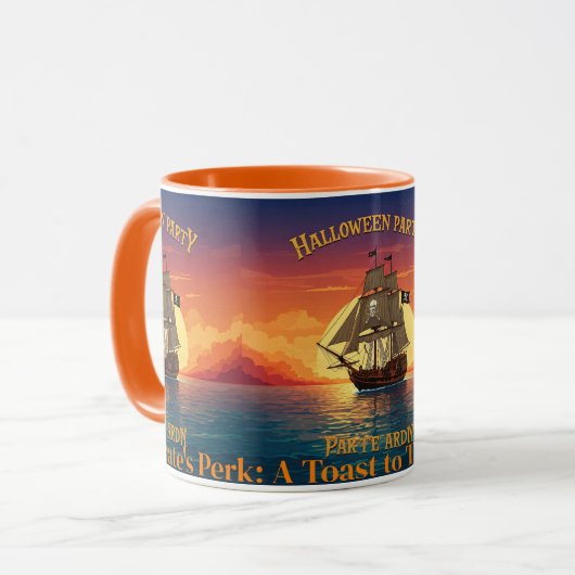 Pirate's Perk: een toast op schat en koffie Mok (Voorkant links)