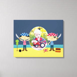 Pirates Photo Boy [24x18 inch] Canvas Afdruk