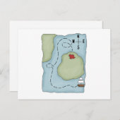 Pirates Pirate Map Briefkaart (Voorkant / Achterkant)