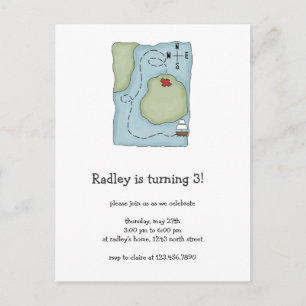 Pirates Pirate Map Briefkaart