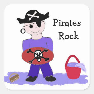 Pirates Rock Vierkante Sticker