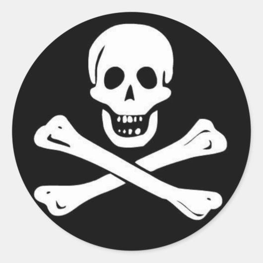 Pirates Ronde Sticker (Voorkant)