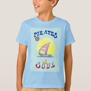 Pirates Soul zeilboot Nautisch zeilen T-shirt