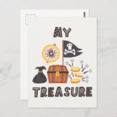 Pirate's Treasure Chest Briefkaart (Voorkant / Achterkant)