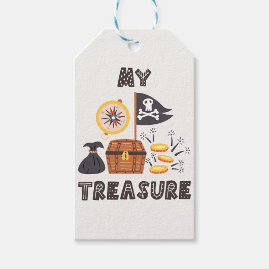 Pirate's Treasure Chest Cadeaulabel (Voorkant)