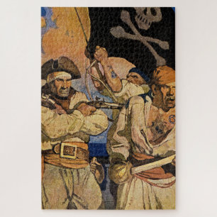 “Pirates” Treasure Island-omslag door NC Wyeth Legpuzzel