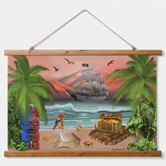 Pirates' Treasure Quest Hangend Wandkleed (Voorkant)