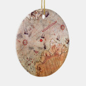 piri reis antieke kaart geschiedenis mysterie Ant Keramisch Ornament (Rechts)