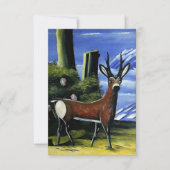 Pirosmani - Roe Deer Appartement Carte de voeux (Devant)