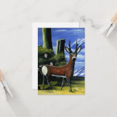 Pirosmani - Roe Deer Appartement Carte de voeux (Devant/Arrière en situation)