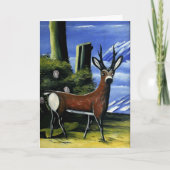 Pirosmani - Roe Deer, Landschap in achtergrond Kaart (Voorkant)