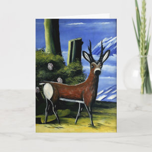 Pirosmani - Roe Deer, Landschap in achtergrond Kaart