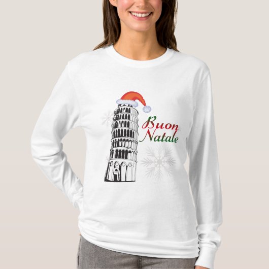Pisa Buon Natale T-shirt (Voorkant)