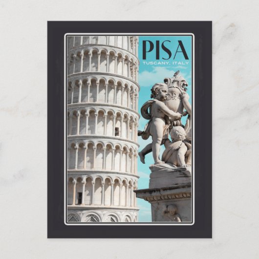 Pisa - de Leaning Tower Briefkaart (Voorkant)