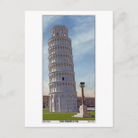Pisa - de Leaning Tower Briefkaart (Voorkant)