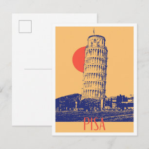 Pisa Italië Kunst vintage Reizen Briefkaart