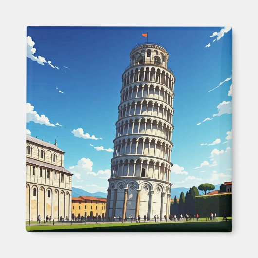 Pisa Italië Magneet (Voorkant)