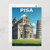 Pisa Italië Reizen Piazza dei Miracoli Briefkaart (Voorkant / Achterkant)