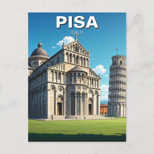 Pisa Italië Reizen Piazza dei Miracoli Briefkaart (Voorkant)