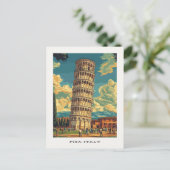 Pisa Italië Scheve Toren Reis Briefkaart (Staand voorkant)