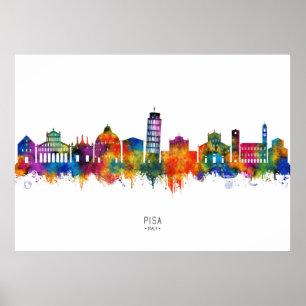 Pisa Italië Skyline Poster