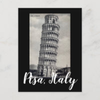 Pisa Italy Briefkaart,  Italiaans zwart-wit