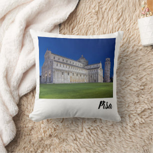 Pisa Leaning Tower Night Panorama Italië Gift Kussen