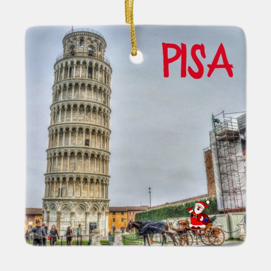 Pisa Tuscany kerstversiering Keramisch Ornament (Voorkant)