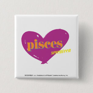 Pisces 2 vierkante button 5,1 cm