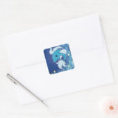 Pisces 2 vierkante sticker (Envelop)