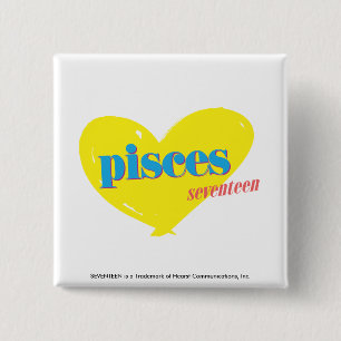 Pisces 3 vierkante button 5,1 cm