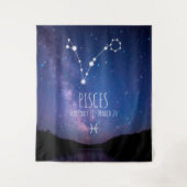 Pisces | Aangepaste astrologie Tapestry Wandkleed (Voorkant)