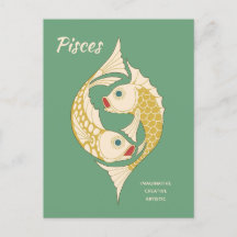 Pisces Art Nouveau Zodiac-teken CC1264 Astrologie