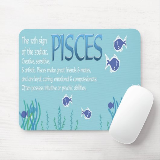 Pisces Astrology Mousepad Muismat (Met muis)