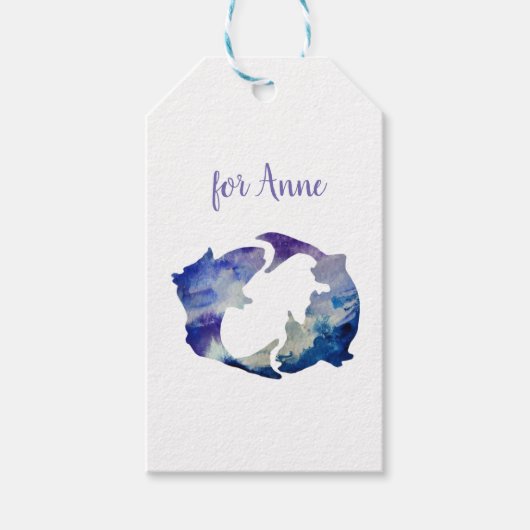 Pisces Astrology Sign Cadeaulabel (Voorkant)