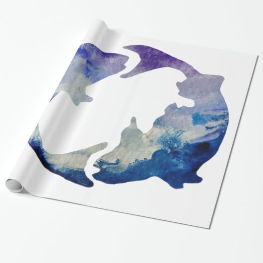 Pisces Astrology Sign Cadeaupapier (Uitgerold)