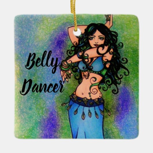 Pisces Belly Dancer Keramisch Ornament (Voorkant)