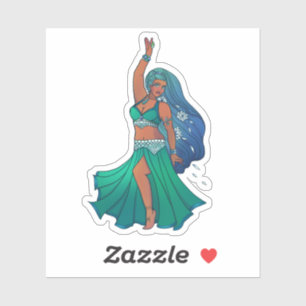 Pisces Belly Dancer Sticker