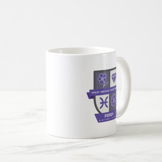 Pisces Birthday Crest™ for February 19-29 Mug (Devant droit)