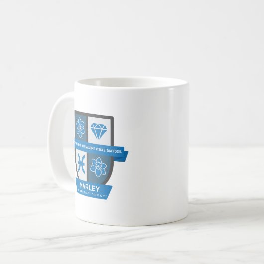 Pisces Birthday Crest™ for March 1-20 Mug (Devant gauche)