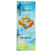 Pisces Birthday Wine Gift Bag Wijn Cadeautas (Voorkant)