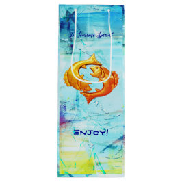 Pisces Birthday Wine Gift Bag Wijn Cadeautas