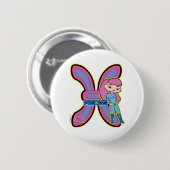 Pisces Button (Voorkant /achterkant)