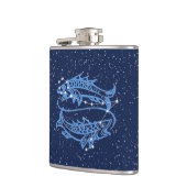 Pisces Constellation and Zodiac Sign met sterren Heupfles (Links)