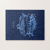 Pisces Constellation and Zodiac Sign met sterren Legpuzzel (Horizontaal)