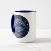 Pisces Constellation and Zodiac Sign met sterren Mok (Voorkant links)