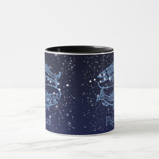 Pisces Constellation and Zodiac Sign met sterren Mok (Midden)