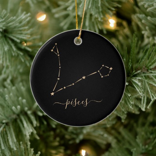 Pisces Constellation Ceramic Ornament (Boom)